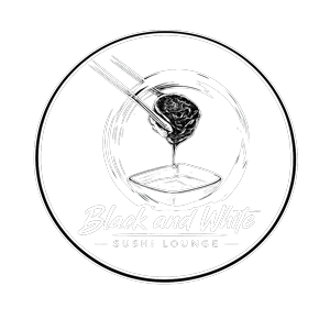 Black and White Sushi Lounge Logo
